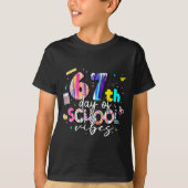 T-shirt 67th Day Of School Vibes Funny Six Seven 67 Studen (Devant)