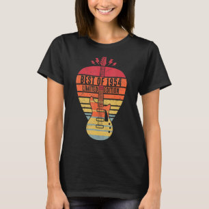 T-shirt 68 Ans Anniversaire Meilleur De 1954 Guitare