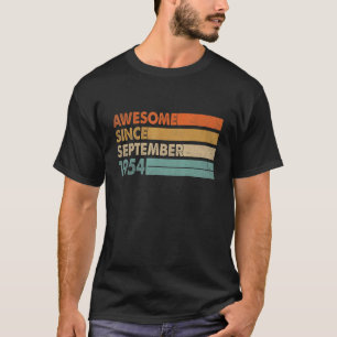 T-shirt 68 Ans Awesome Depuis Septembre 1954 68th Bi