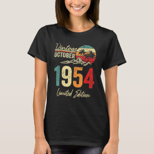 T-shirt 68 ans Vintage octobre 1954 68e anniversaire