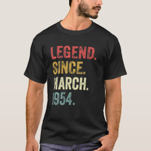 T-shirt 68E Anniversaire Cadeaux 68 Ans Légende Depuis Mar