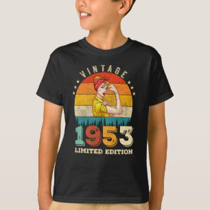 T-shirt 69 ans Femmes Anniversaire 1953 Vintage 69e annive