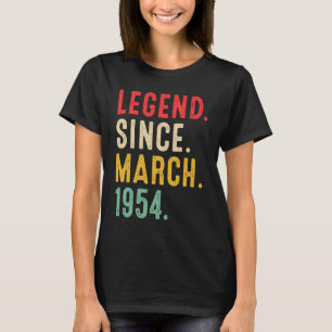 T-shirt 69 Ans Légende depuis mars 1954 69e Anniversaire