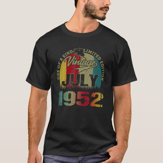 T-shirt 69E Anniversaire Cadeaux 69 Ans Rétro Né En Juil (Devant)