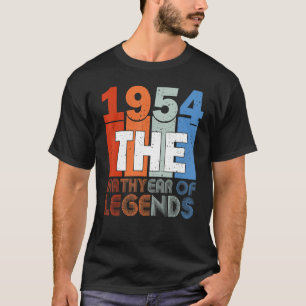 T-shirt 69ème Anniversaire Chemise Née En 1954 Anniversair