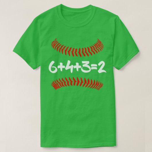 T-shirt 6 4 3 2 Baseball Maman et Papa 6432 maths T (Design devant)