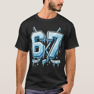 T-shirt 6 7 Ice Hockey Meme Design  Numbers Sports Humor b