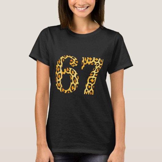 T-shirt 6-7 Meme Leopard Cheetah Cool Six-seven  (Devant)