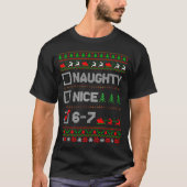 T-shirt 6-7 Meme Nice Naughty 67 Christmas Brain Rot Funny (Devant)