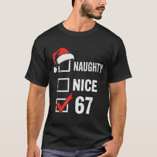 T-shirt 6-7 Meme Noël Mauvais Bon 67 Six Sept Drôle