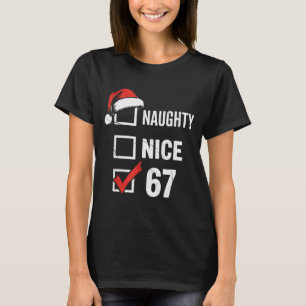 T-shirt 6-7 Mème Noël méchant gentil 67 Six Sept Drôle