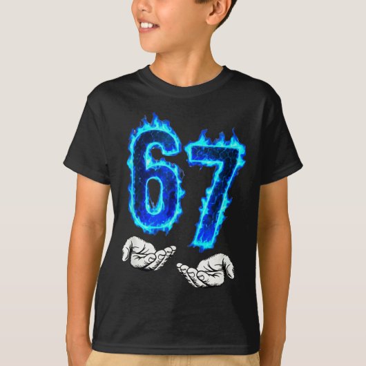T-shirt 6 7 Meme Six Seven 67 Hands Meme Funny Men Girls B (Devant)