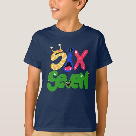 T-shirt 6 7 Monstres (Devant)