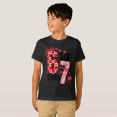 T-shirt 6 7 Valentine Six Seven Meme Coquette Bow Hearts  (Devant entier)