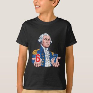 T-shirt 6 7 Washington Drôle 67 Costume Mème Six Sept Enfa