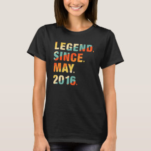 T-shirt 6 Anniversaire 6 Ans Légende depuis mai 2016