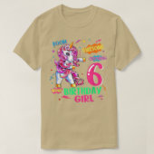 T-shirt 6 Anniversaire Comics Unicorn Flossing 6th B (Design devant)