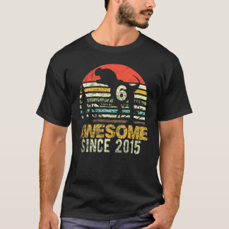 T-shirt 6 Anniversaire Dinosaur 6 Anniversaire Garçon Enfa