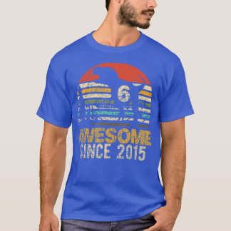 T-shirt 6 Anniversaire Dinosaur 6 Anniversaire Garçon Enfa