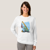 T-shirt 6 ans 6e anniversaire grue mobile Dinosaur (Devant entier)