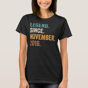 T-shirt 6 Ans 6e Anniversaire Légende de garçon depuis Nov