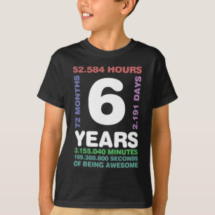 T-shirt 6 Ans 72 Mois Anniversaire