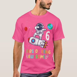 T-shirt 6 ans Anniversaire Garçon astronaute espace 6e ann