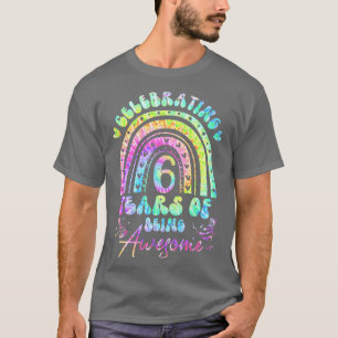 T-shirt 6 ans d'être génial 6e anniversaire fille Tie Dye