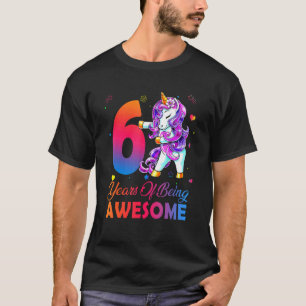 T-shirt 6 ans d'être génial Unicorn Flossing depuis 20