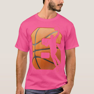 T-shirt 6 Ans Joueur de basket-ball enfant 6E Anniversaire