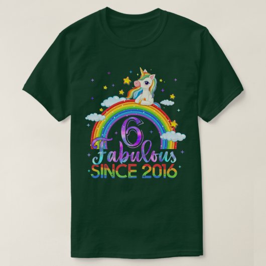T-shirt 6 Ans Unicorn 6e Anniversaire Girl Unicorn Part (Design devant)