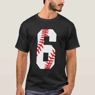 T-shirt 6 Baseball Maman 6E Joueur Jersey Numéro 6 Ans
