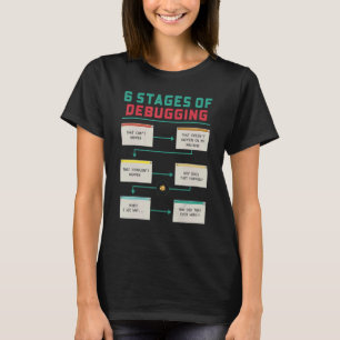 T-shirt 6 Étapes De Débogage Codeur Codage Programmeur Dév