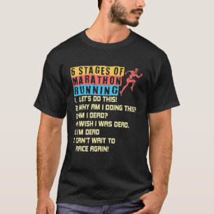 T-shirt 6 Étapes de la course de marathon