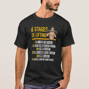 T-shirt 6 Étapes de levage pour Powerlifter & Bodybuilder