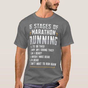T-shirt 6 Étapes De Marathon Coureur De Marathon Appar