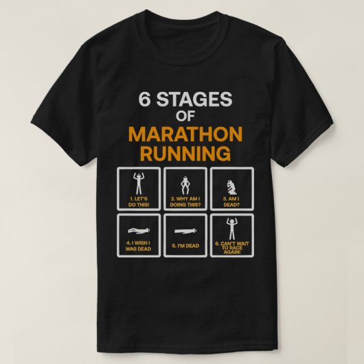 T-shirt 6 Étapes du marathon 1 (Design devant)