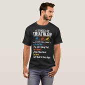 T-shirt 6 Étapes Du Triathlon Athlète Coureur Bi (Devant entier)