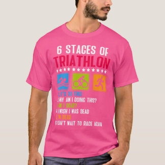 T-shirt 6 Étapes Du Triathlon Athlète Coureur Bic