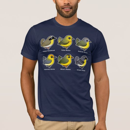 T-shirt 6 fauvettes de Birdorable (Devant)