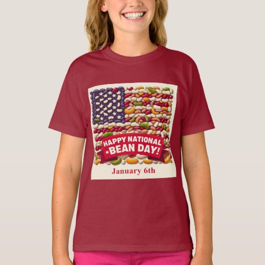 T-shirt 6 janvier - Journée nationale des haricots (Devant)