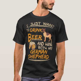 T-shirt 6 Je veux juste boire de la bière et traîner avec