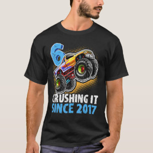 T-shirt 6 Le broyer depuis 2017 Monster Truck 6th Birthda