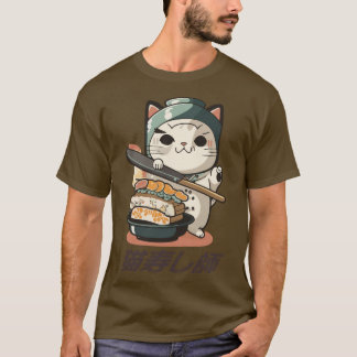 T-shirt 6 mignonnes sushi de chat chef neko sushi maître