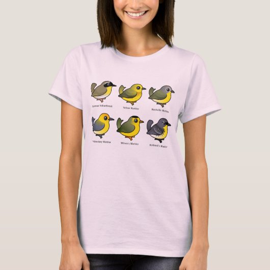 T-shirt 6 Parulines Birdorables (Devant)