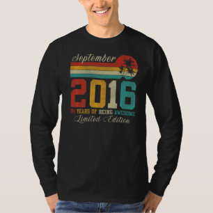 T-shirt 6 septembre Ancien Vintage 2016 6e anniversaire