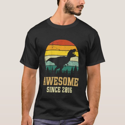 T-shirt 6 Year Old Awesome Sinc (Devant)