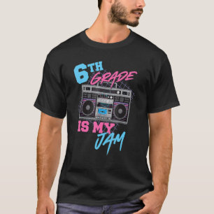 T-shirt 6e année est ma confiture Vintage 80s Boombox Ense