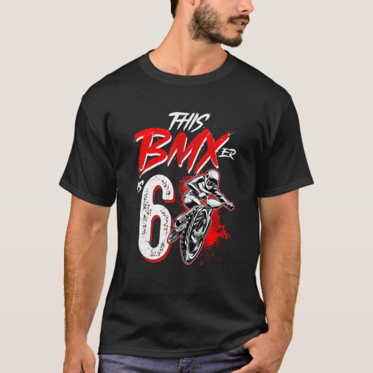 T-shirt 6e anniversaire Boy BMX Anniversaire (Devant)