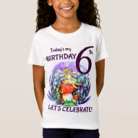 6e anniversaire Bubbly Fairy & Mushroom Motif